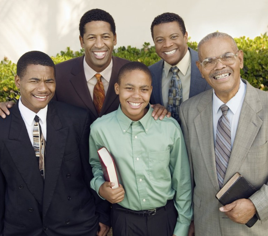 group of people smiling together